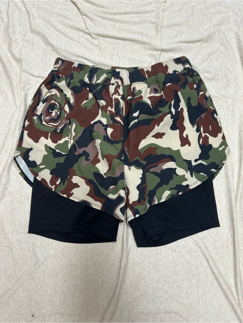 Year of Ours Terrain Shorts Made in USA Camo Print Athletic Athleisure